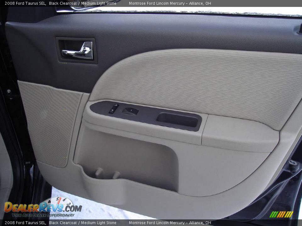2008 Ford Taurus SEL Black Clearcoat / Medium Light Stone Photo #18