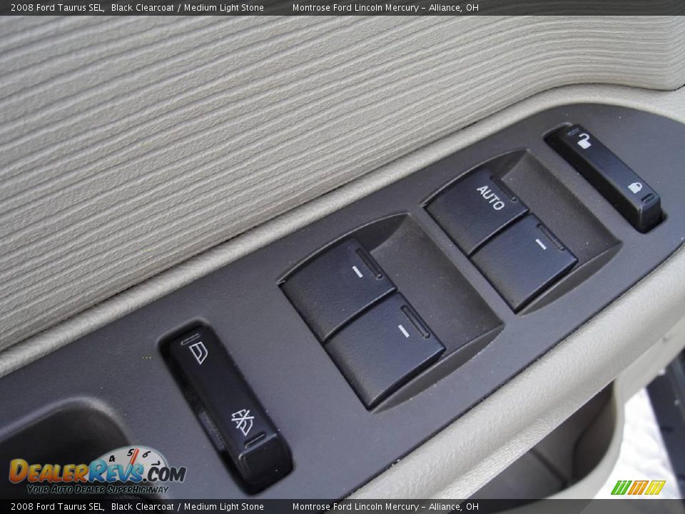 2008 Ford Taurus SEL Black Clearcoat / Medium Light Stone Photo #22