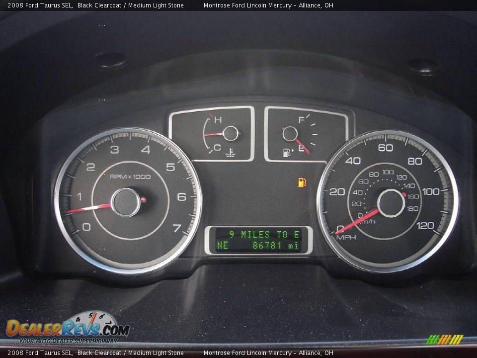 2008 Ford Taurus SEL Black Clearcoat / Medium Light Stone Photo #25