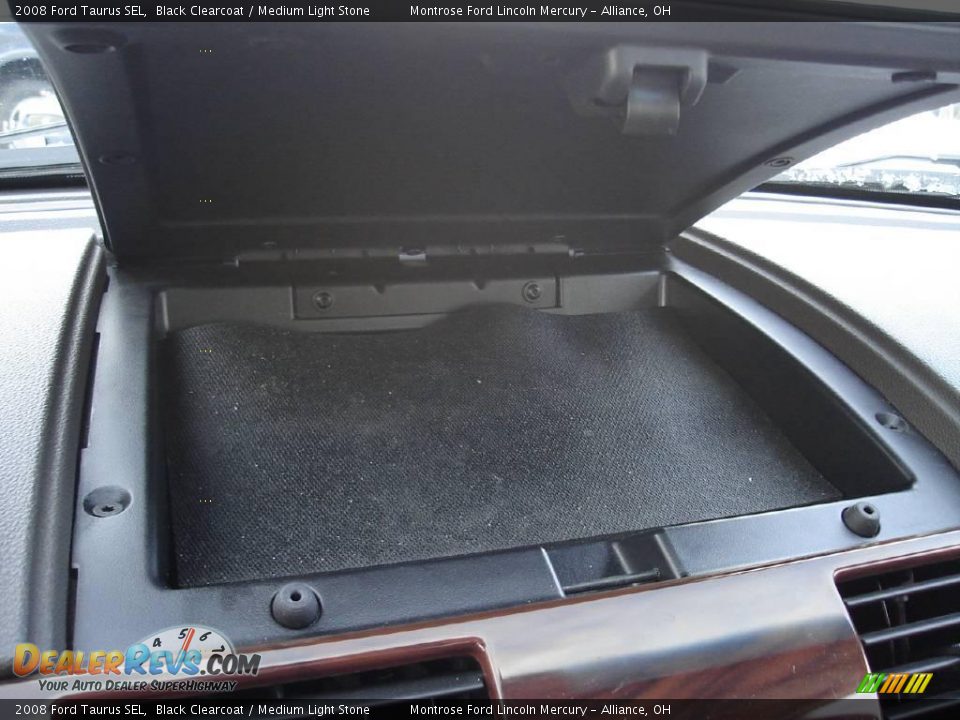 2008 Ford Taurus SEL Black Clearcoat / Medium Light Stone Photo #30