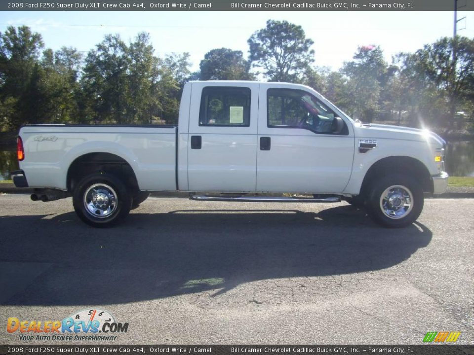 2008 Ford F250 Super Duty XLT Crew Cab 4x4 Oxford White / Camel Photo #1