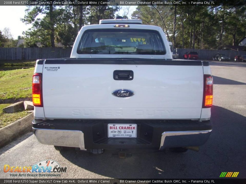 2008 Ford F250 Super Duty XLT Crew Cab 4x4 Oxford White / Camel Photo #3