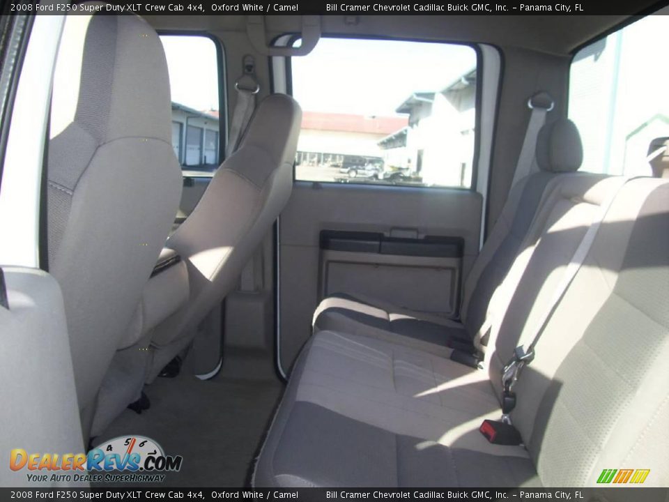 2008 Ford F250 Super Duty XLT Crew Cab 4x4 Oxford White / Camel Photo #6