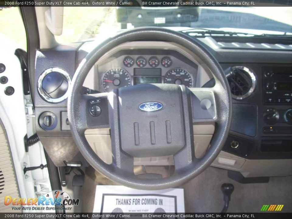 2008 Ford F250 Super Duty XLT Crew Cab 4x4 Oxford White / Camel Photo #7