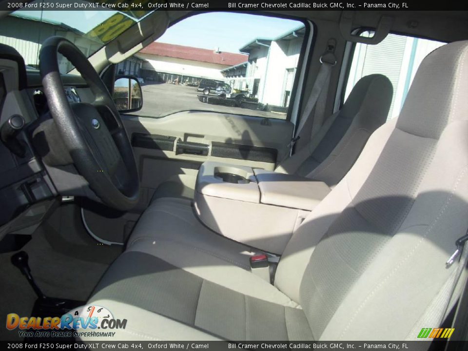 2008 Ford F250 Super Duty XLT Crew Cab 4x4 Oxford White / Camel Photo #9