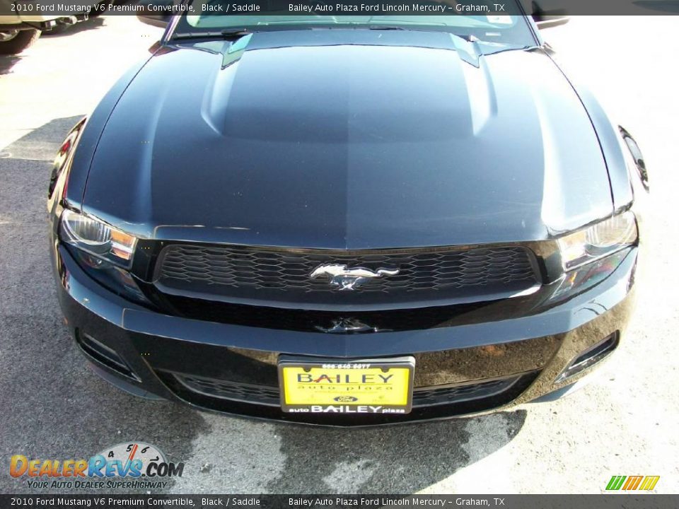 2010 Ford Mustang V6 Premium Convertible Black / Saddle Photo #1