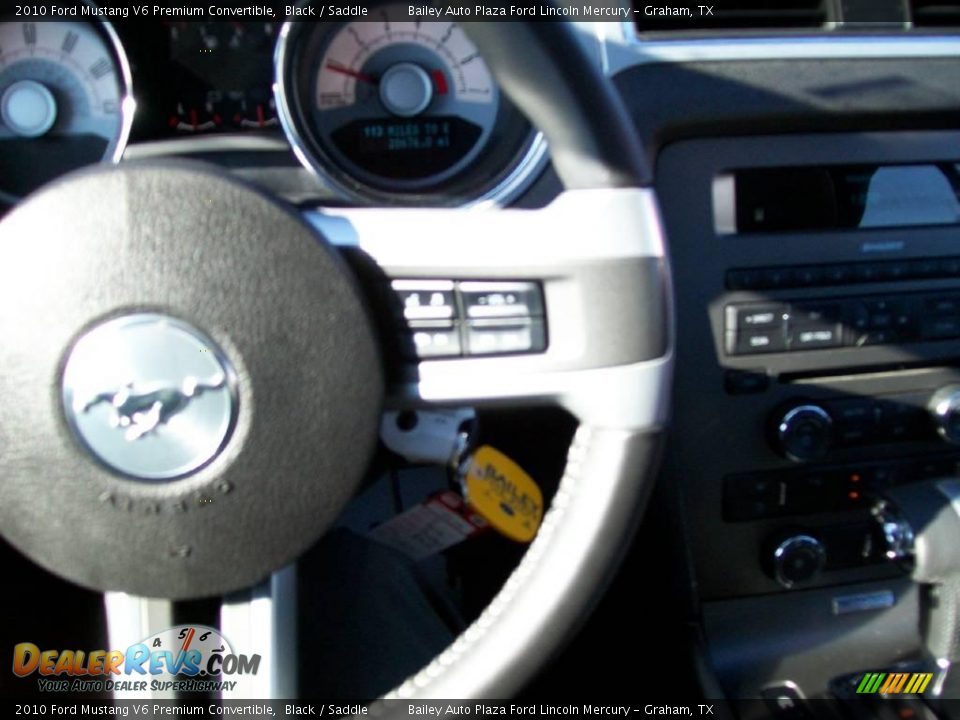 2010 Ford Mustang V6 Premium Convertible Black / Saddle Photo #3