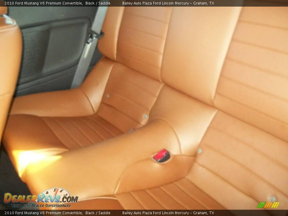 2010 Ford Mustang V6 Premium Convertible Black / Saddle Photo #4