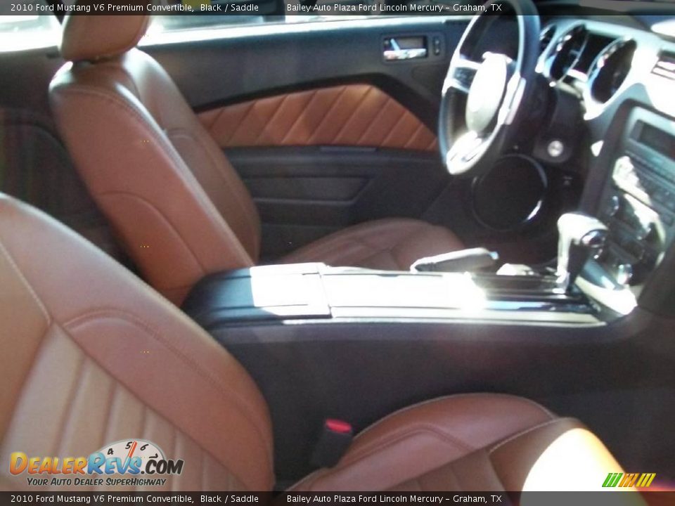 2010 Ford Mustang V6 Premium Convertible Black / Saddle Photo #6