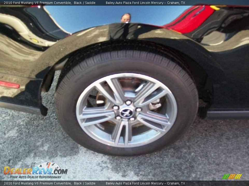 2010 Ford Mustang V6 Premium Convertible Black / Saddle Photo #7