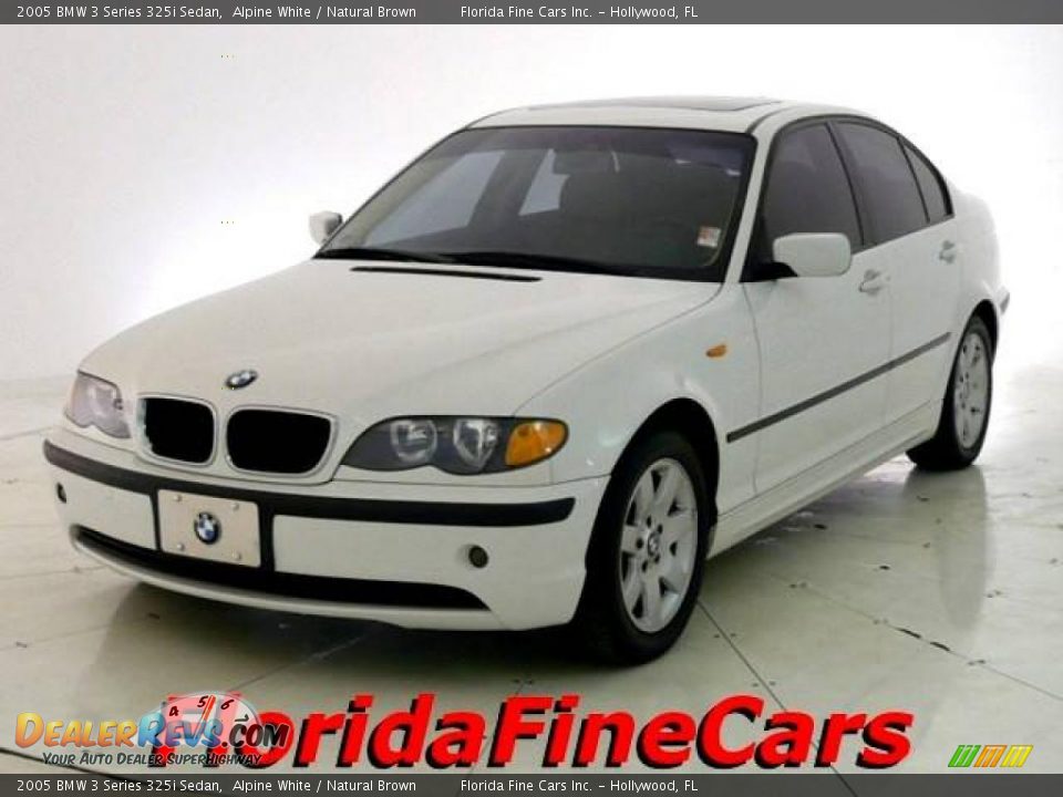 2005 BMW 3 Series 325i Sedan Alpine White / Natural Brown Photo #1