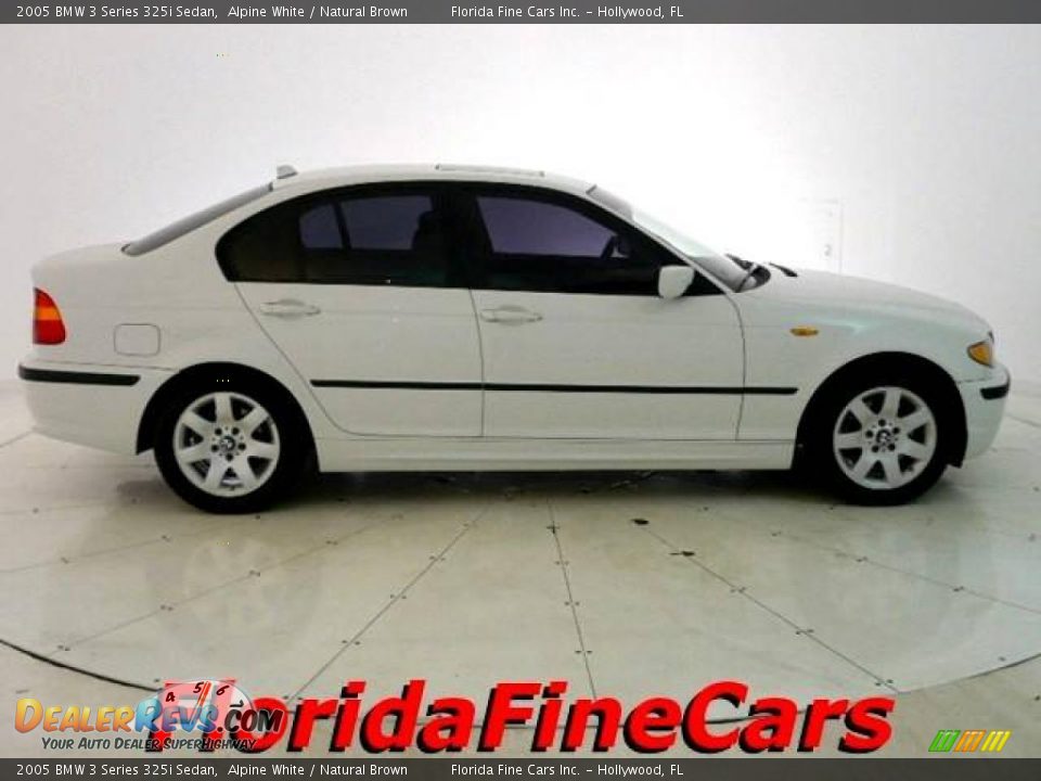2005 BMW 3 Series 325i Sedan Alpine White / Natural Brown Photo #4