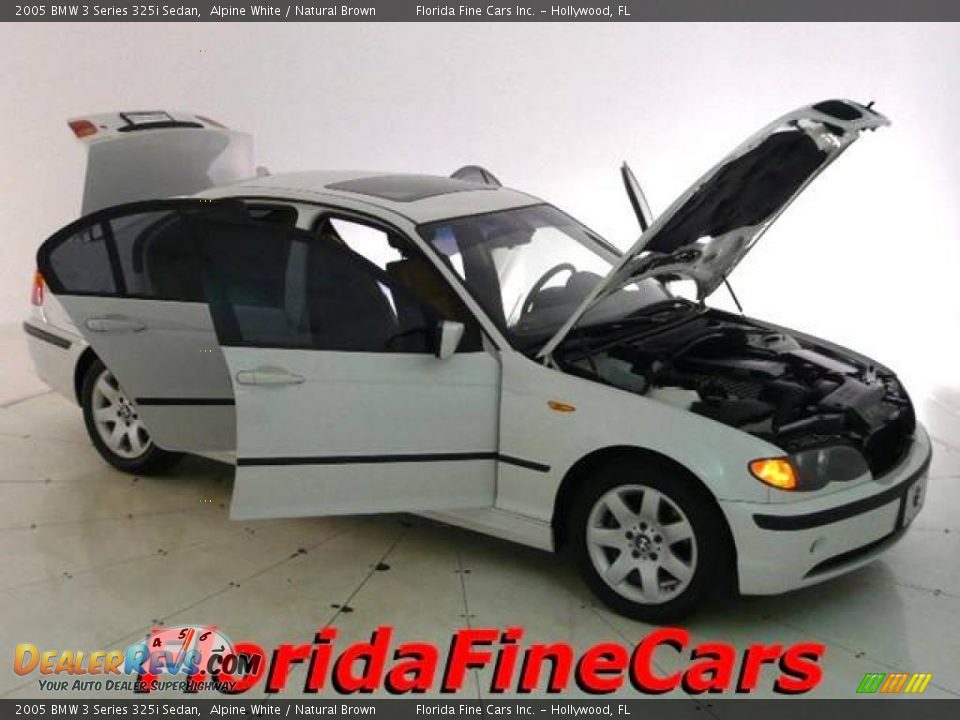 2005 BMW 3 Series 325i Sedan Alpine White / Natural Brown Photo #7
