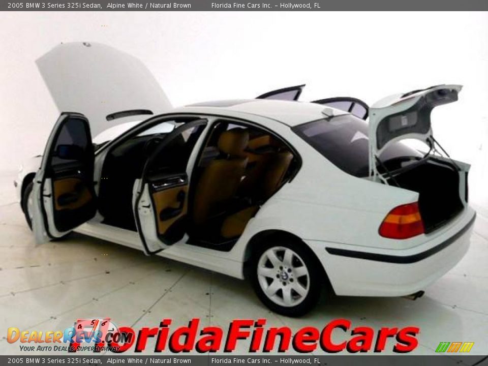 2005 BMW 3 Series 325i Sedan Alpine White / Natural Brown Photo #8