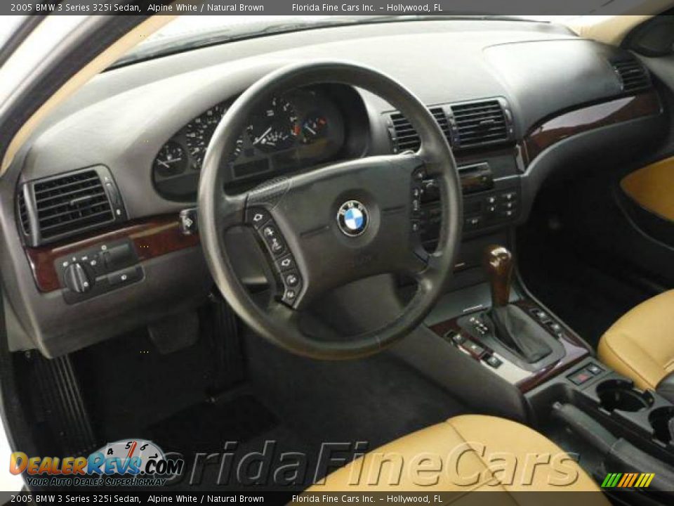 2005 BMW 3 Series 325i Sedan Alpine White / Natural Brown Photo #12