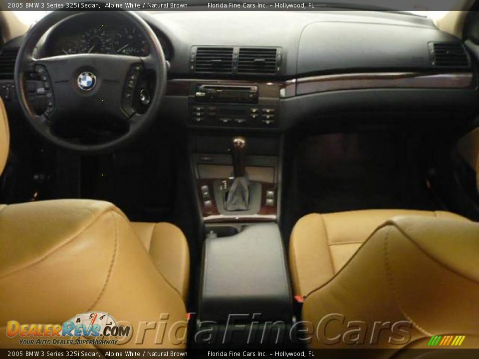 2005 BMW 3 Series 325i Sedan Alpine White / Natural Brown Photo #14
