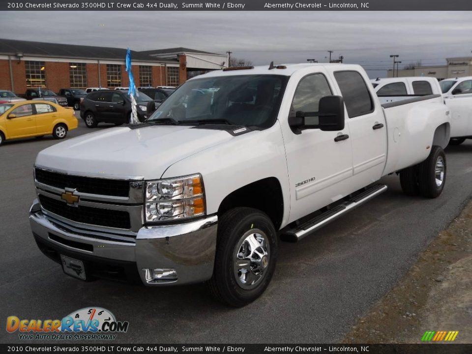 2010 Chevrolet Silverado 3500HD LT Crew Cab 4x4 Dually Summit White / Ebony Photo #1
