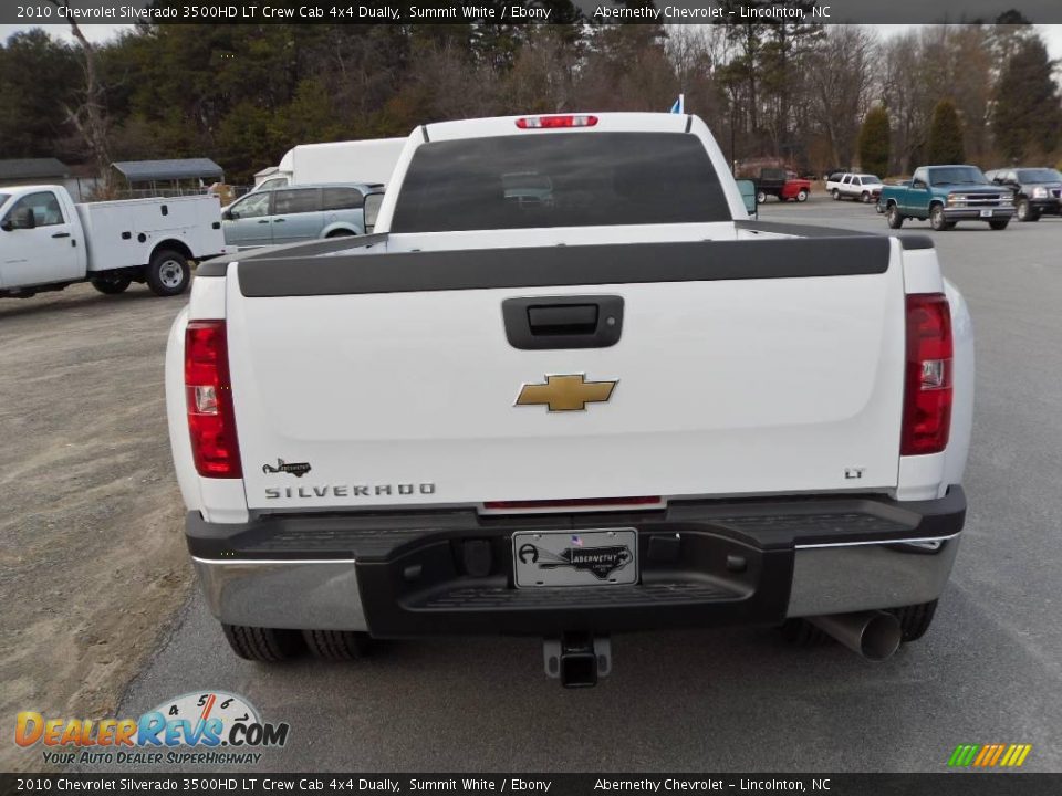 2010 Chevrolet Silverado 3500HD LT Crew Cab 4x4 Dually Summit White / Ebony Photo #3