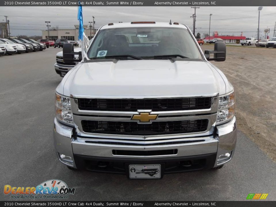 2010 Chevrolet Silverado 3500HD LT Crew Cab 4x4 Dually Summit White / Ebony Photo #8
