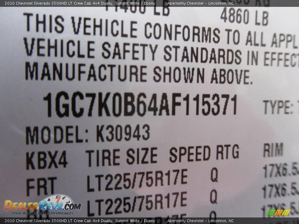 2010 Chevrolet Silverado 3500HD LT Crew Cab 4x4 Dually Summit White / Ebony Photo #12