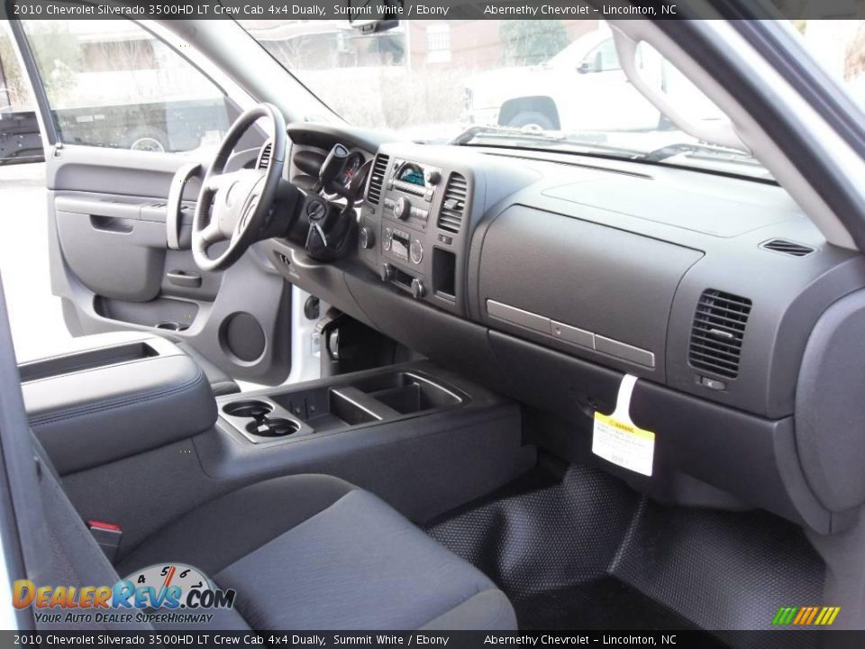 2010 Chevrolet Silverado 3500HD LT Crew Cab 4x4 Dually Summit White / Ebony Photo #17