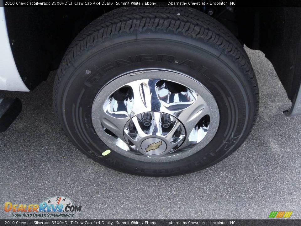 2010 Chevrolet Silverado 3500HD LT Crew Cab 4x4 Dually Summit White / Ebony Photo #19