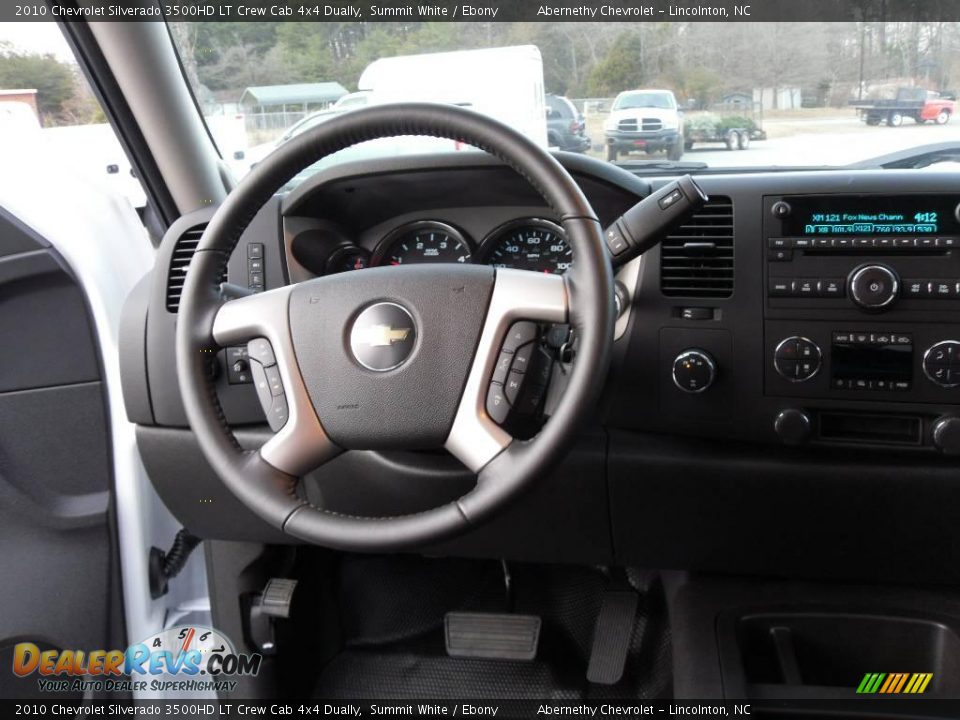 2010 Chevrolet Silverado 3500HD LT Crew Cab 4x4 Dually Summit White / Ebony Photo #23