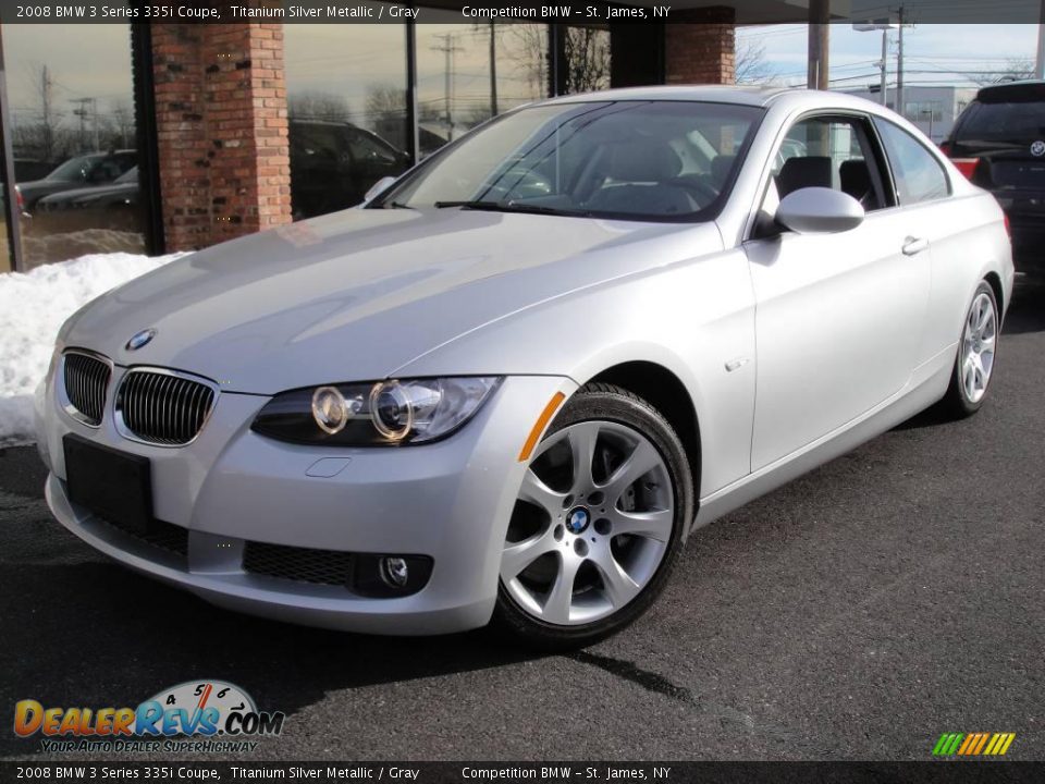 2008 BMW 3 Series 335i Coupe Titanium Silver Metallic / Gray Photo #1