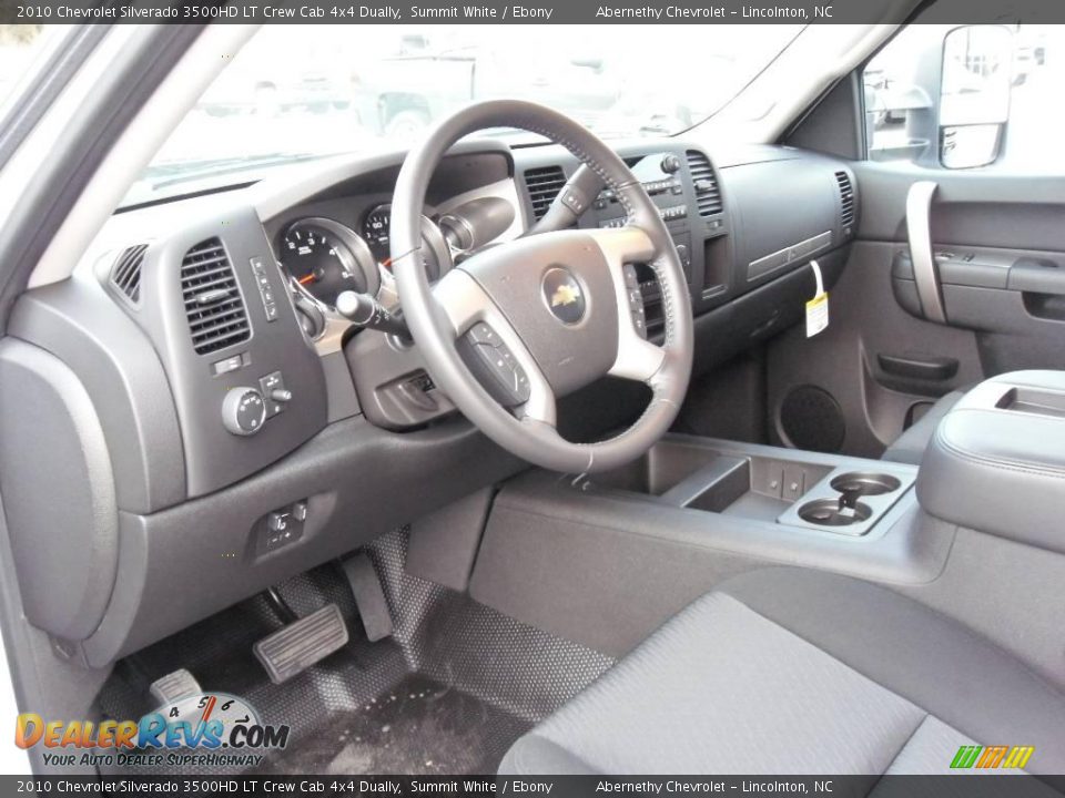 2010 Chevrolet Silverado 3500HD LT Crew Cab 4x4 Dually Summit White / Ebony Photo #26
