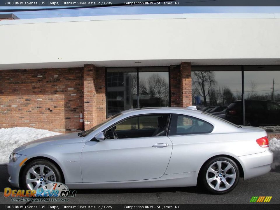 2008 BMW 3 Series 335i Coupe Titanium Silver Metallic / Gray Photo #3