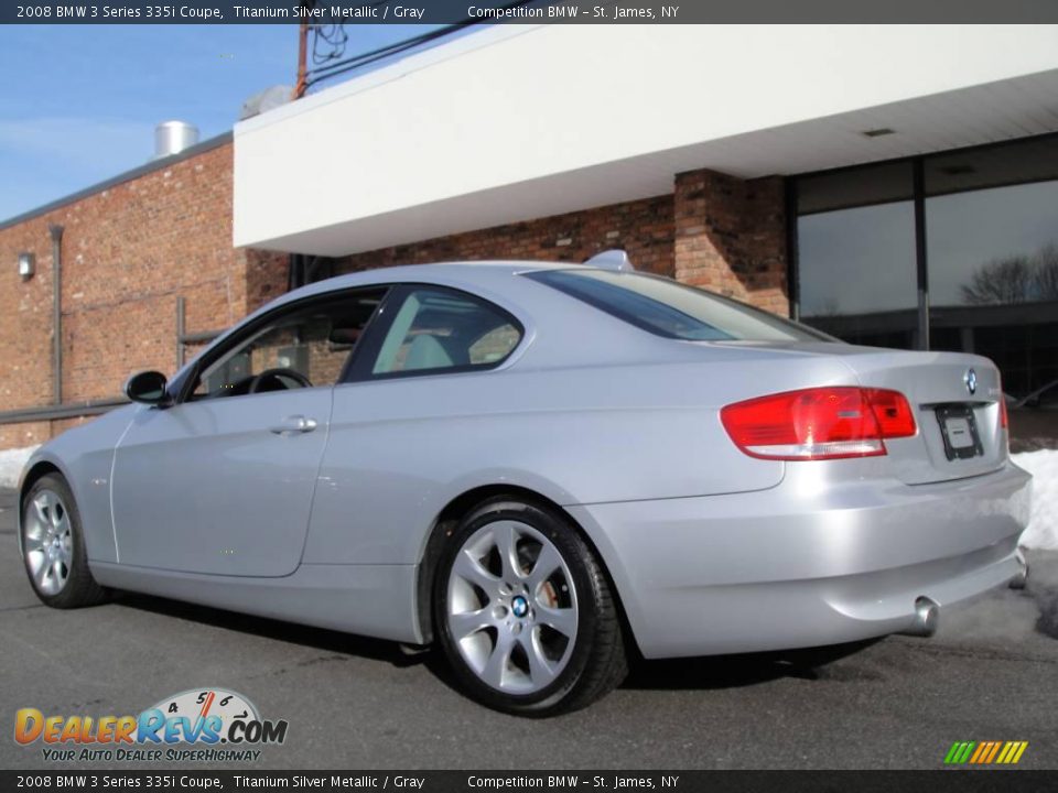 2008 BMW 3 Series 335i Coupe Titanium Silver Metallic / Gray Photo #4