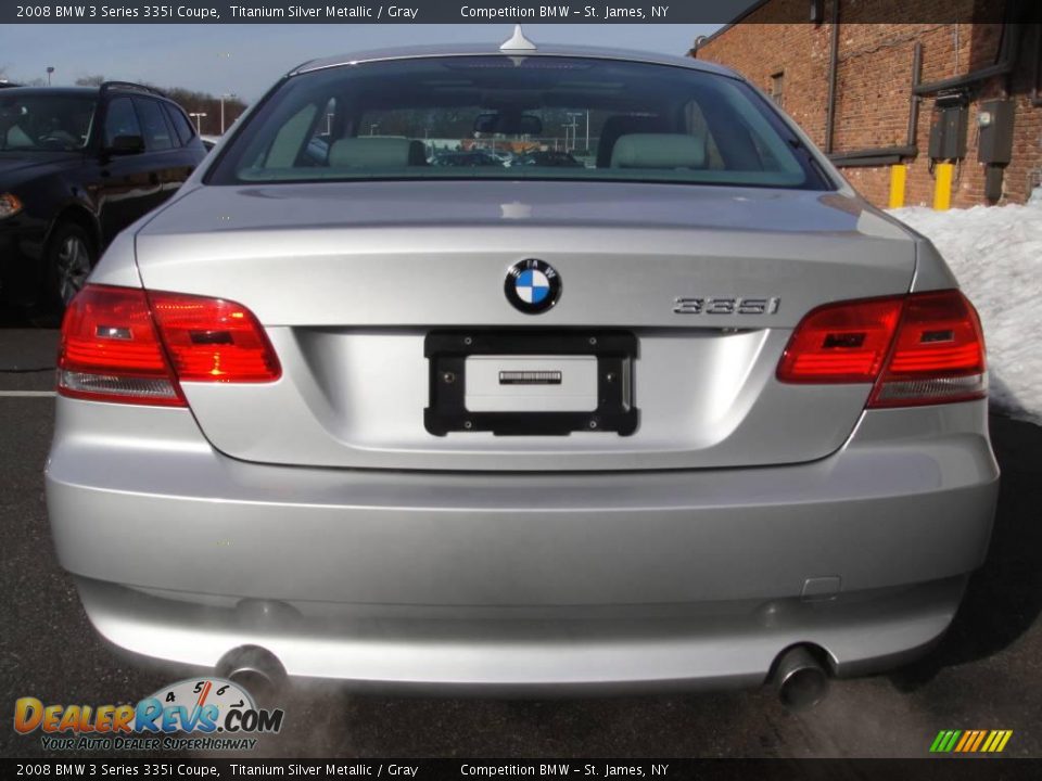 2008 BMW 3 Series 335i Coupe Titanium Silver Metallic / Gray Photo #5