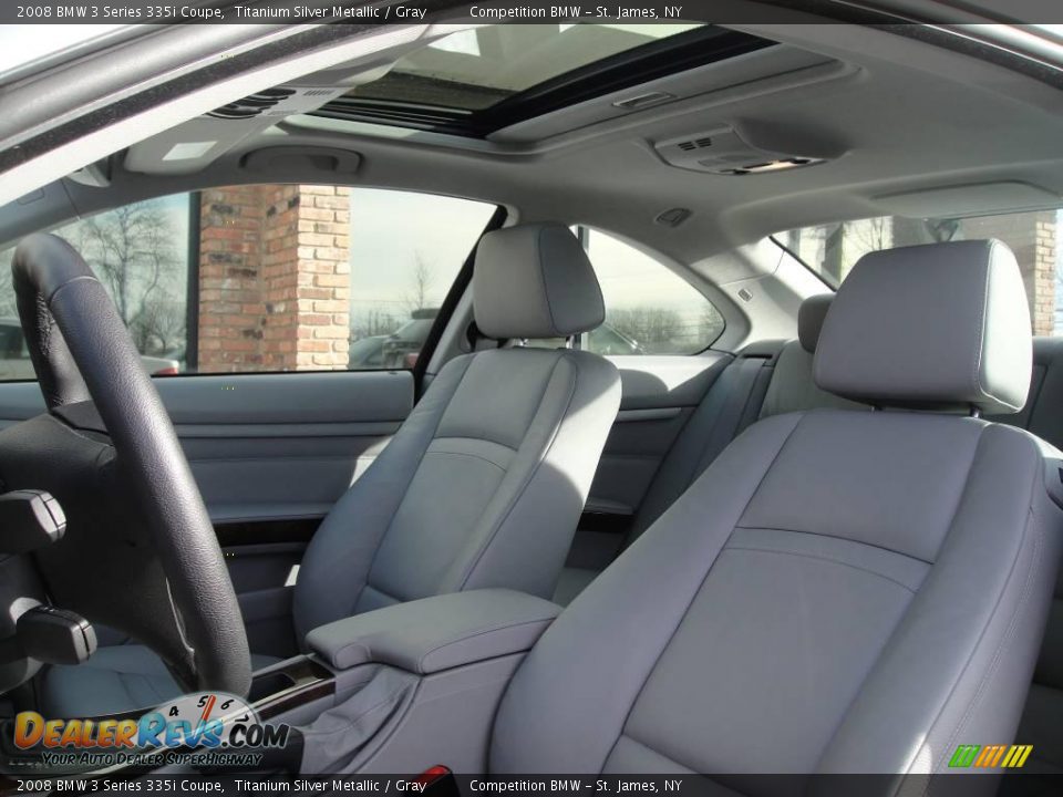 2008 BMW 3 Series 335i Coupe Titanium Silver Metallic / Gray Photo #9