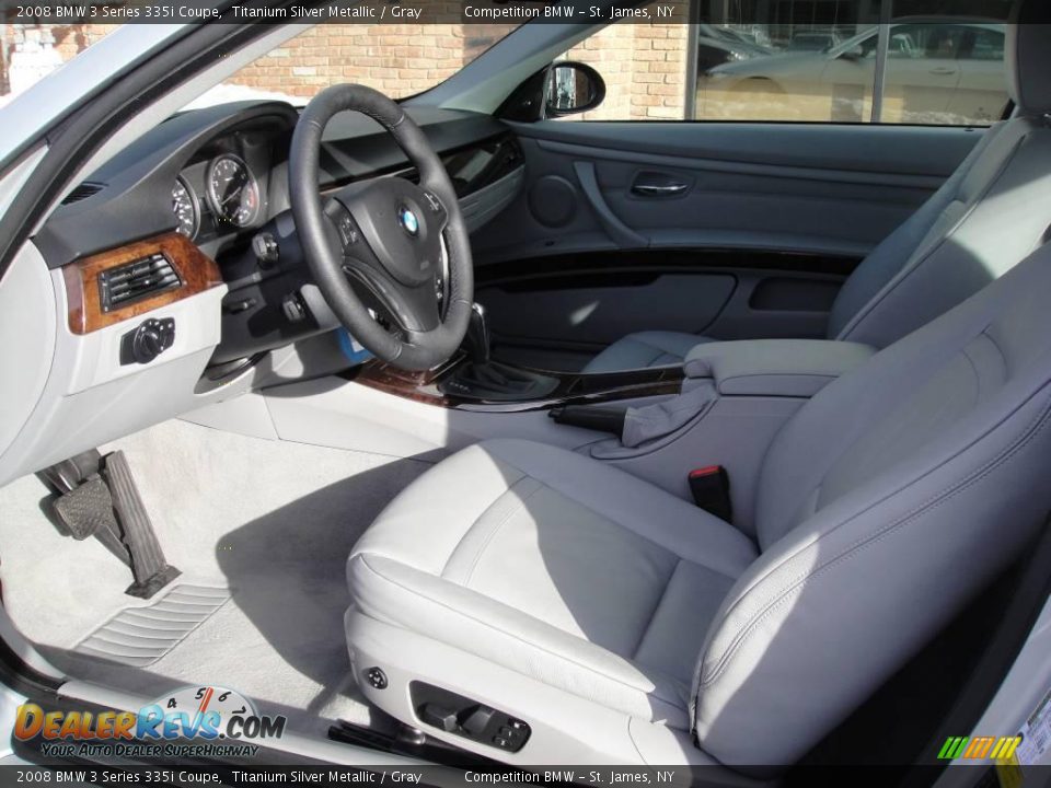 2008 BMW 3 Series 335i Coupe Titanium Silver Metallic / Gray Photo #10
