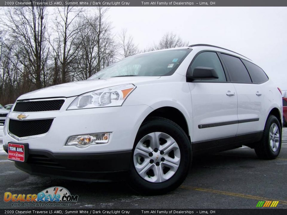 2009 Chevrolet Traverse LS AWD Summit White / Dark Gray/Light Gray Photo #5