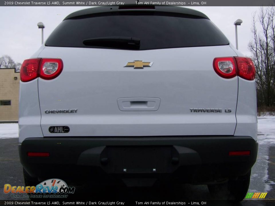 2009 Chevrolet Traverse LS AWD Summit White / Dark Gray/Light Gray Photo #6