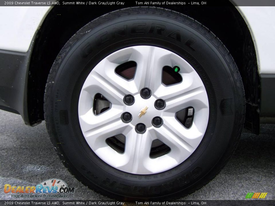 2009 Chevrolet Traverse LS AWD Summit White / Dark Gray/Light Gray Photo #8