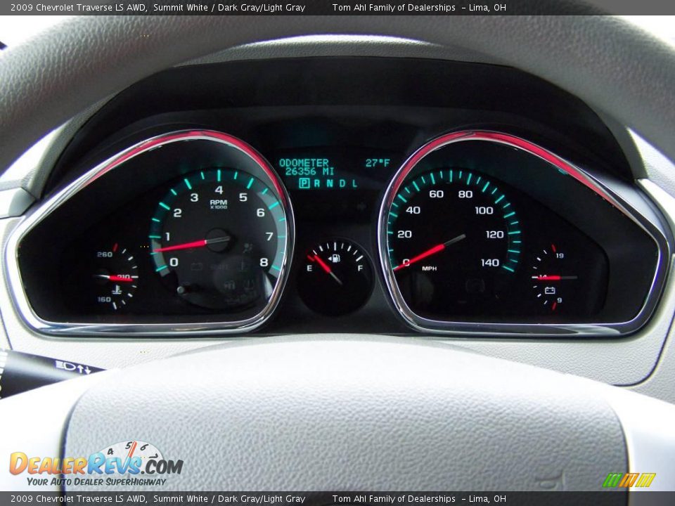 2009 Chevrolet Traverse LS AWD Summit White / Dark Gray/Light Gray Photo #18