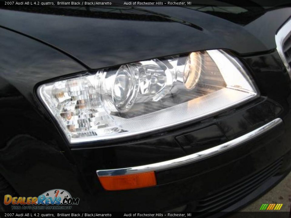2007 Audi A8 L 4.2 quattro Brilliant Black / Black/Amaretto Photo #9