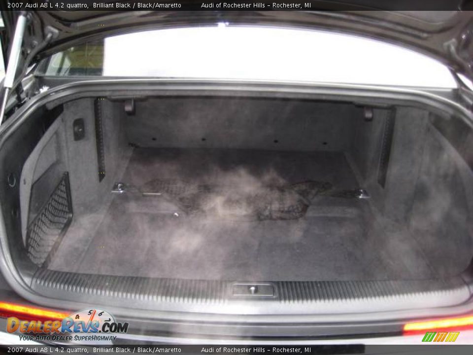 2007 Audi A8 L 4.2 quattro Brilliant Black / Black/Amaretto Photo #15