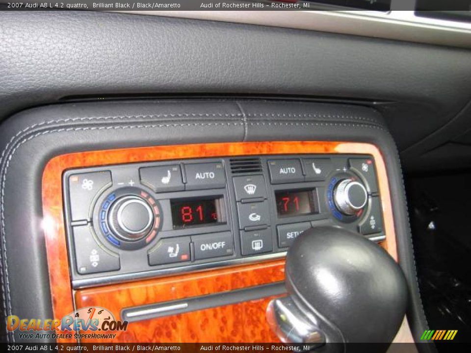 2007 Audi A8 L 4.2 quattro Brilliant Black / Black/Amaretto Photo #17