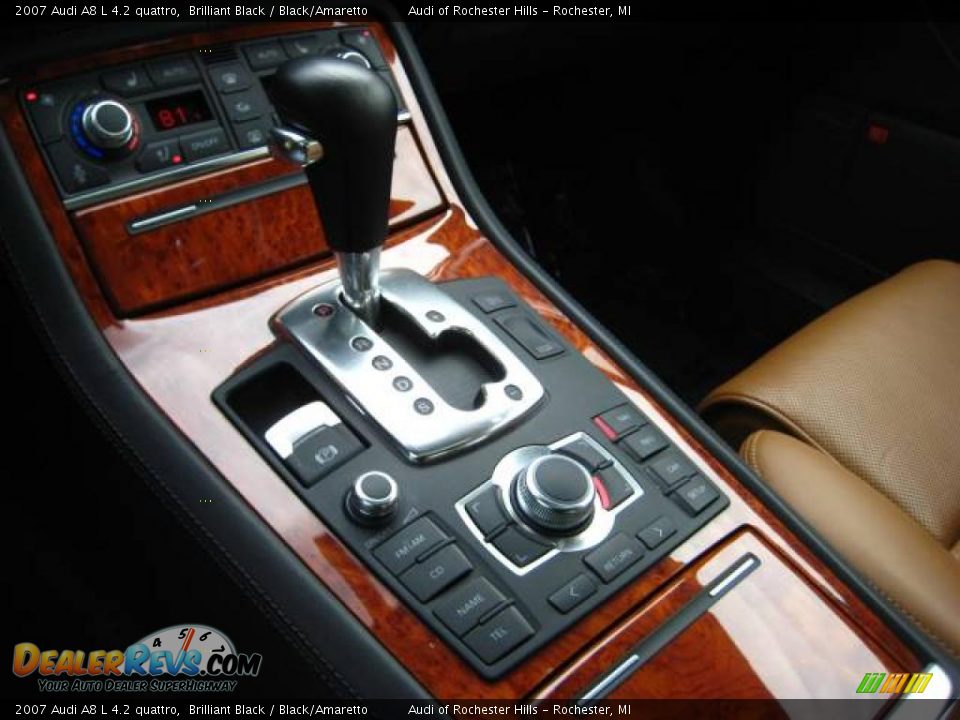 2007 Audi A8 L 4.2 quattro Brilliant Black / Black/Amaretto Photo #18