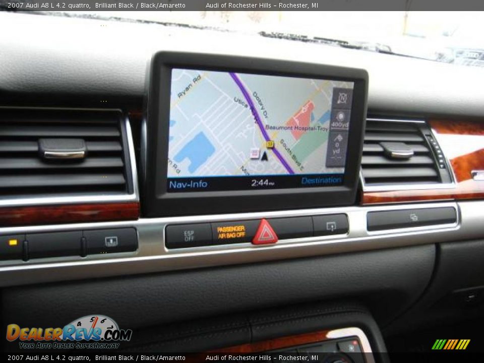 2007 Audi A8 L 4.2 quattro Brilliant Black / Black/Amaretto Photo #19