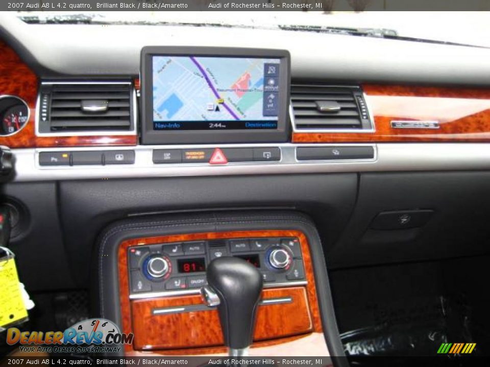 2007 Audi A8 L 4.2 quattro Brilliant Black / Black/Amaretto Photo #20