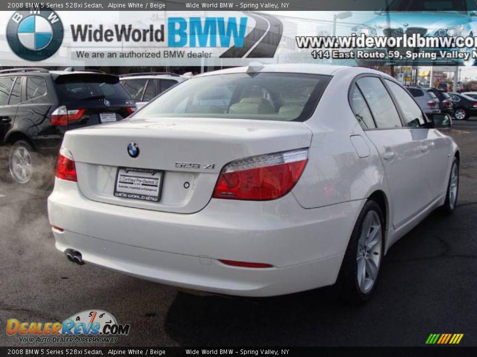 2008 BMW 5 Series 528xi Sedan Alpine White / Beige Photo #4