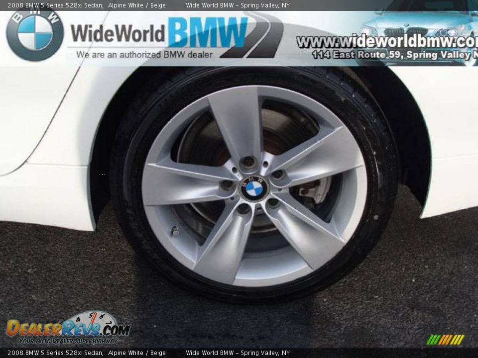 2008 BMW 5 Series 528xi Sedan Alpine White / Beige Photo #7