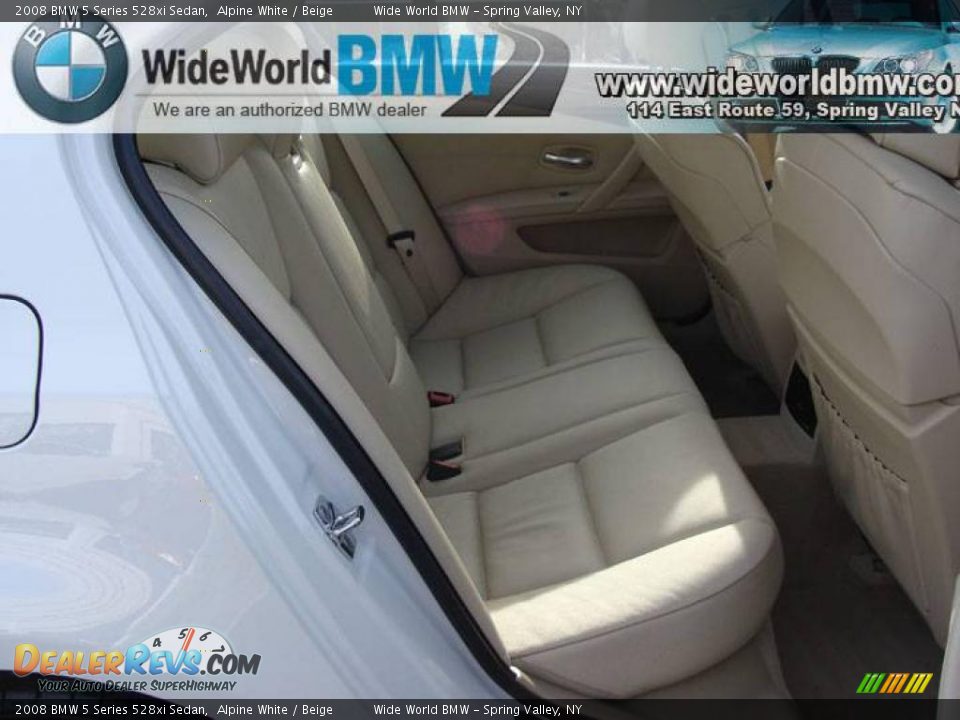 2008 BMW 5 Series 528xi Sedan Alpine White / Beige Photo #11