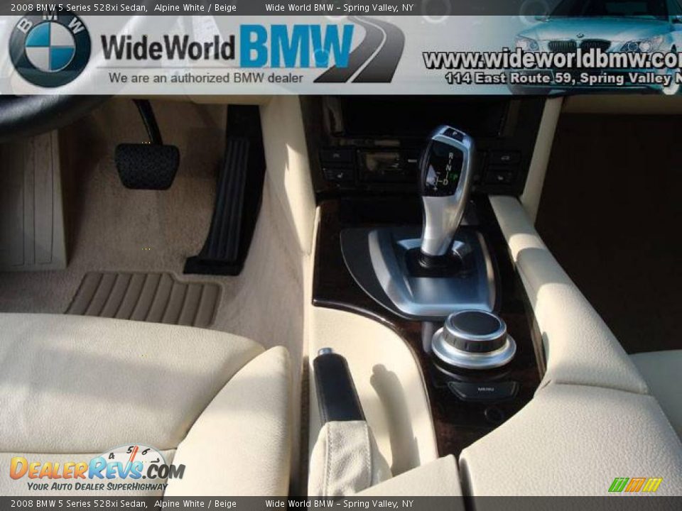 2008 BMW 5 Series 528xi Sedan Alpine White / Beige Photo #14