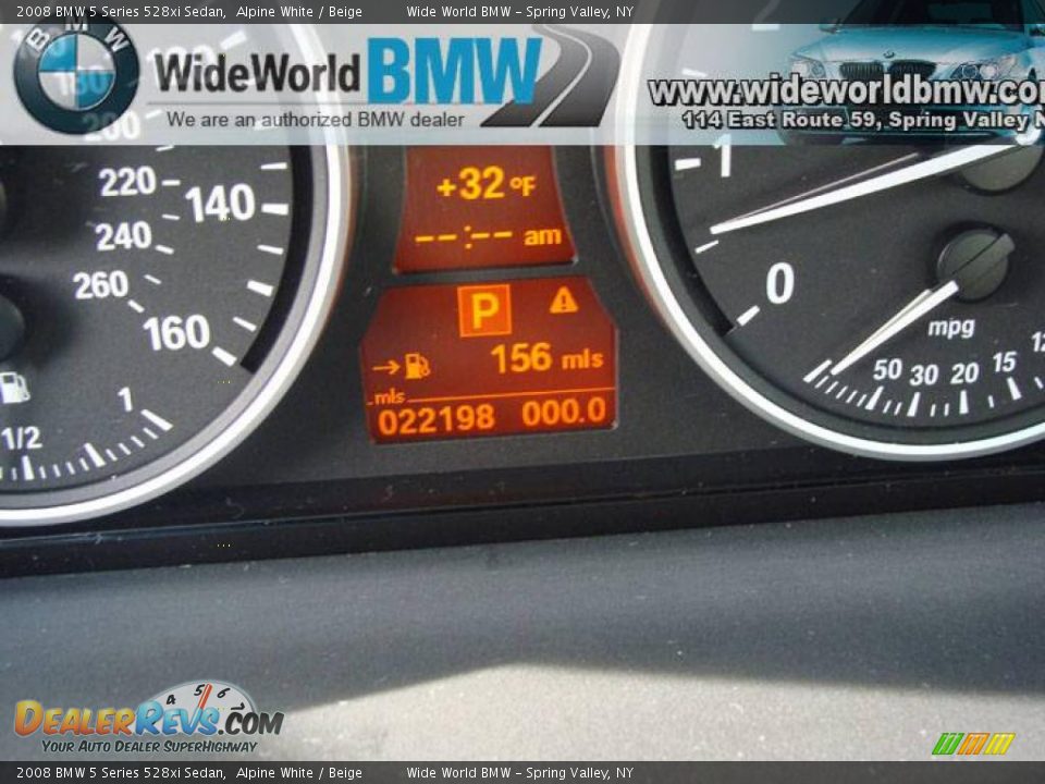 2008 BMW 5 Series 528xi Sedan Alpine White / Beige Photo #15