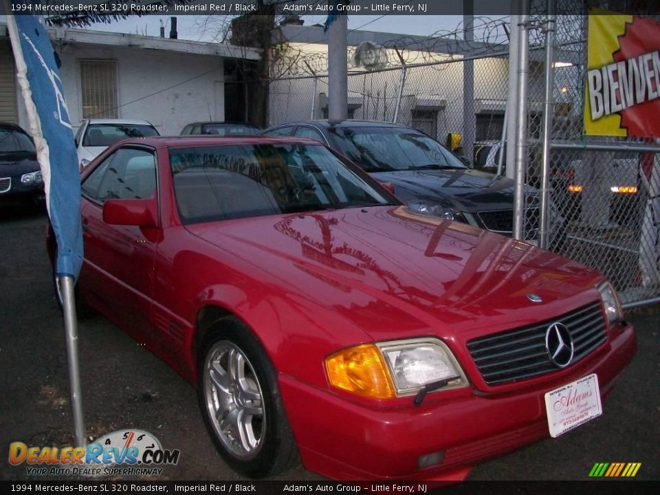1994 Mercedes-Benz SL 320 Roadster Imperial Red / Black Photo #2